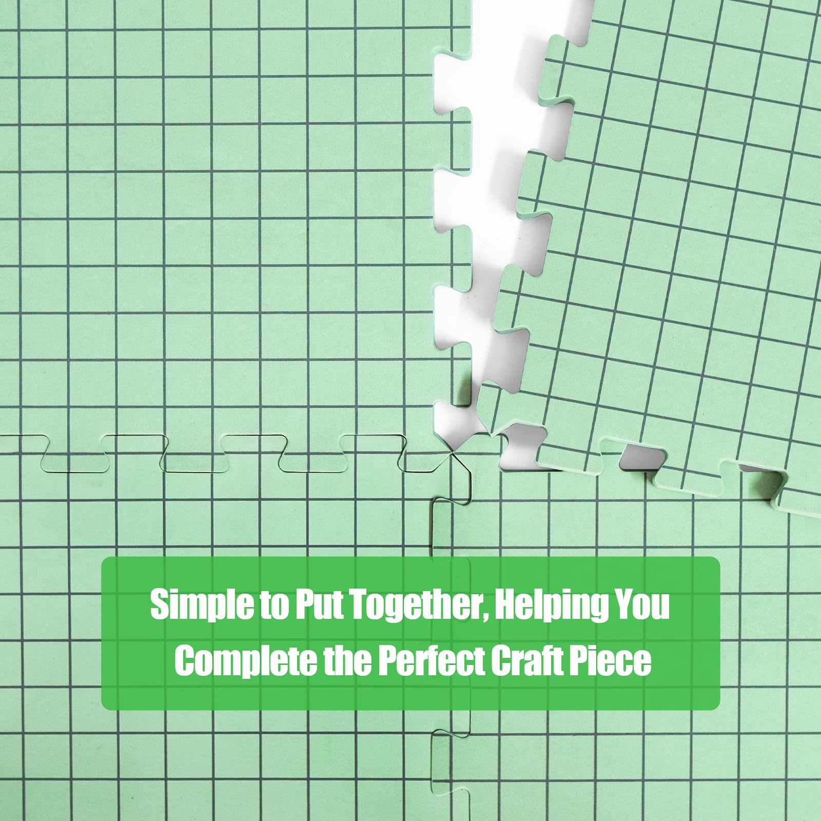 9 PCS Knitting Mats, 0.75in Thick Blocking Board for Crocheting, 12 in Standard Mats for Wet and Steam Blocking (Green) - Image 5